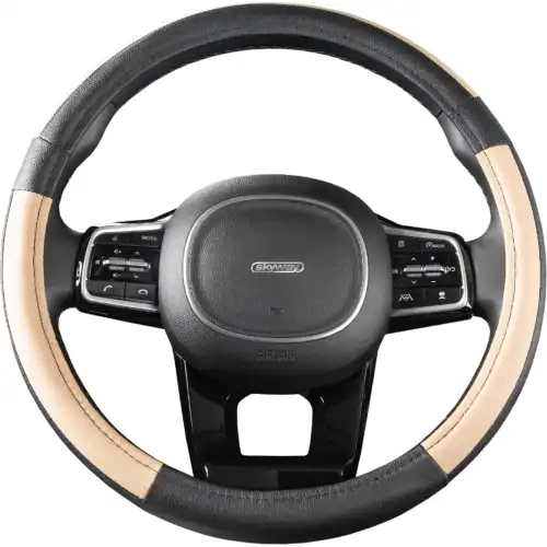 Оплетка SKYWAY Combo-3 M Черно/Бежевая экокожа S01102360