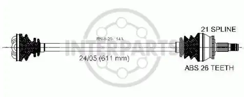привод левый Ren RN-8-29-114A INTERPARTS