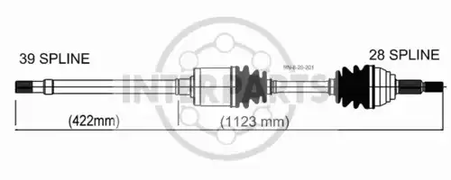 привод правый Ren RN-8-29-201 INTERPARTS