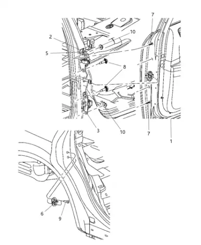 Дверь задняя 05065085AD CHRYSLER