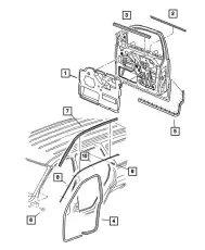 Уплотнитель стекла 55135872AF CHRYSLER