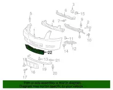 Решетка бампера GM 22755381