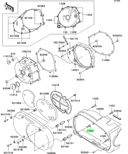 Болт 132V0620 KAWASAKI