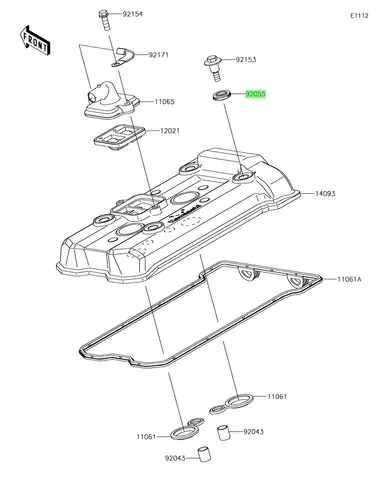 Кольцо уплотнительное 920550187 KAWASAKI