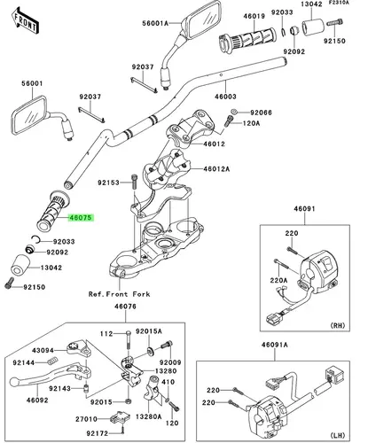 Резинка уплотнительная 460751144 KAWASAKI