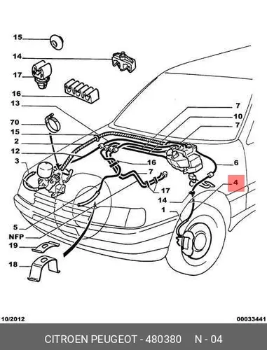Чашка амортизатора 4803 80 PSA