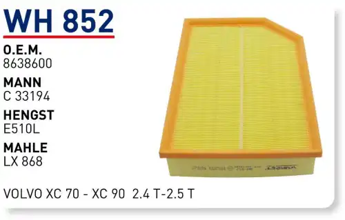 Фильтр воздушный WUNDER WH852