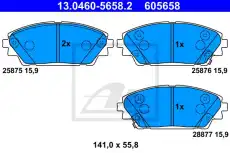 Тормозные колодки дисковые ATE 13.0460-5658.2