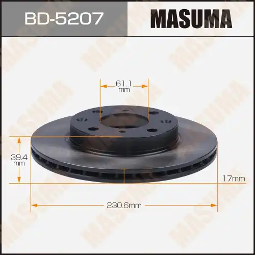 Тормозной диск MASUMA BD-5207