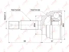 ШРУС наружный LYNXAUTO CO-3895A