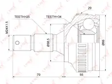 ШРУС наружный LYNXAUTO CO-3914A