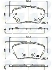 Тормозные колодки дисковые COMLINE CBP02197
