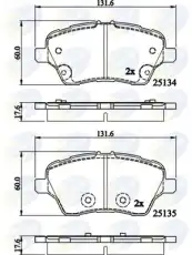 Тормозные колодки дисковые COMLINE CBP02197