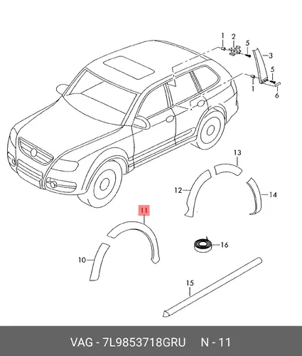 Накладка 7L9853718GRU VAG