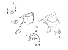 Подкрылок GM 25848126