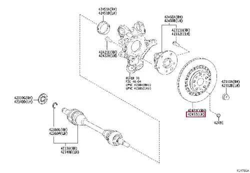 Тормозной диск TOYOTA / LEXUS 4243211010