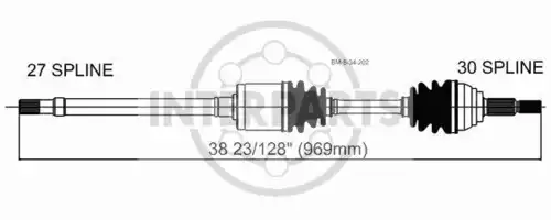 привод правый BMW BM-8-34-202 INTERPARTS