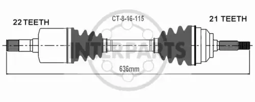 привод левый Citr CT-8-16-115 INTERPARTS
