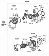Втягивающее реле стартера 3612035511 HYUNDAI