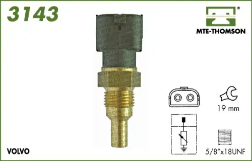 датчик температуры охлажд.жидкости Volv 3143 MTE-THOMSON