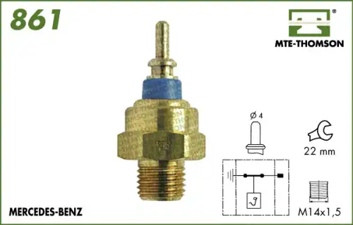датчик температуры охлажд.жидкости MB 861 MTE-THOMSON