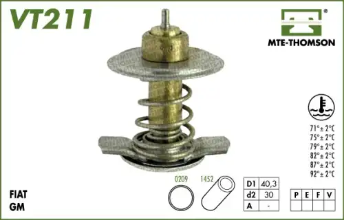 Термостат системы охлаждения MTE-THOMSON VT211.82