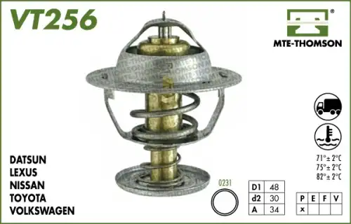 Термостат системы охлаждения MTE-THOMSON VT256.75