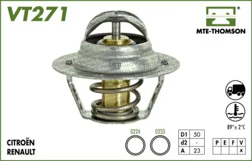 Термостат системы охлаждения MTE-THOMSON VT271.89