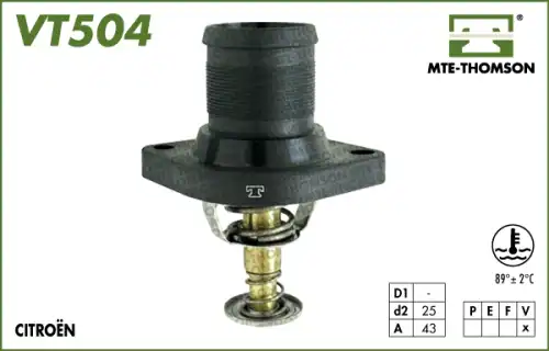 Термостат системы охлаждения MTE-THOMSON VT504.89