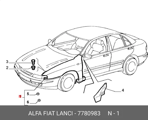 Крыло ALFA ROMEO 7780983