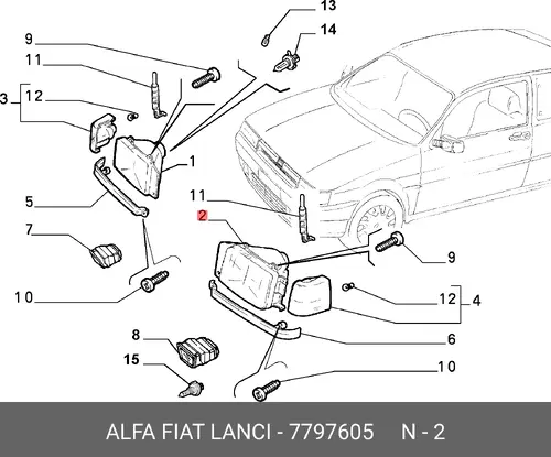 Фара LANCIA 7797605