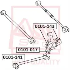 Сайлентблок задней тяги 0101141 ASVA