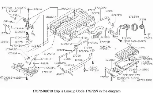 Клипса 175720B010 NISSAN
