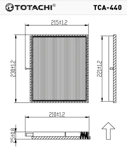 Салонный фильтр TOTACHI TCA-440