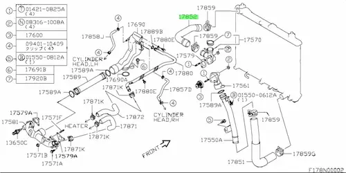  ПАТРУБОК 1784166J00 SUZUKI
