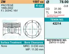 Поршень TEIKIN 1шт 42214STD