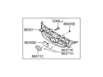 Решетка радиатора HYUNDAI / KIA 863501R100