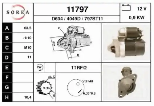 Стартер EAI 11797