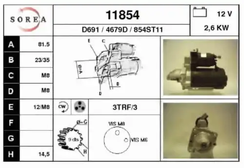 Стартер EAI 11854