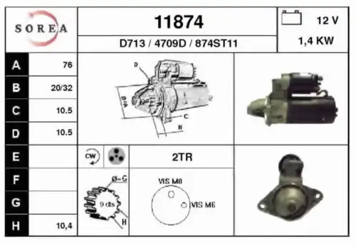 Стартер EAI 11874