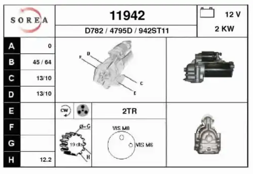 Стартер EAI 11942