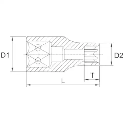  ГОЛОВКА ТОРЦЕВАЯ 1/4'' E8 E208 LICOTA