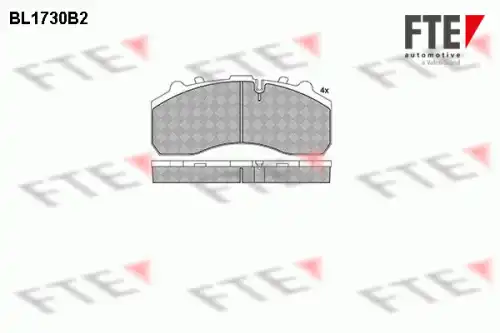 Тормозные колодки дисковые FTE BL1730B2