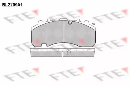 Тормозные колодки дисковые FTE BL2209A1
