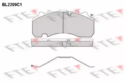 Тормозные колодки дисковые FTE BL2209C1