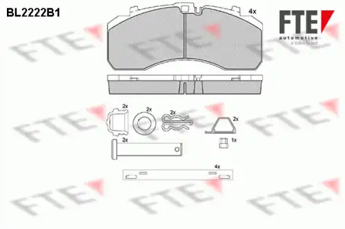 Тормозные колодки дисковые FTE BL2222B1