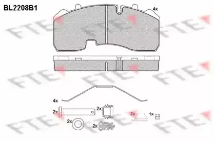 Тормозные колодки дисковые FTE BL2208B1