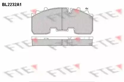 Тормозные колодки дисковые FTE BL2232A1