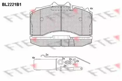 Тормозные колодки дисковые FTE BL2221B1