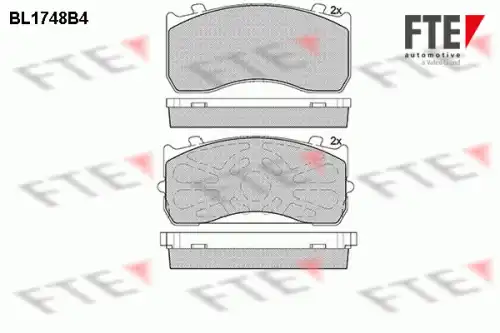 Тормозные колодки дисковые FTE BL1748B4
